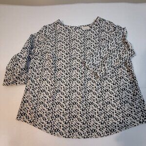 MELLODAY THREE-QUARTER SLEEVE TOP BLOUSE 1X